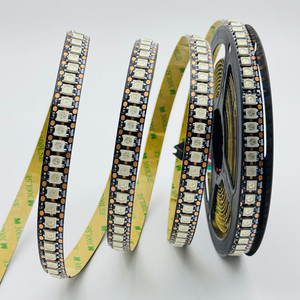 WS2812 Bande <span class=keywords><strong>LED</strong></span> Adressable Programmable 5V 5m 144 Leds/m Pixel Indépendant Bande <span class=keywords><strong>LED</strong></span> Adressable avec Colle Goutte Couleur IP65 RGB Smart <span class=keywords><strong>Strip</strong></span>