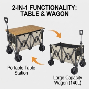 Carrello Pieghevole Professionale 2026 Rinforzato con Piano d'Appoggio, Carretto Portatile per Mercato e Base per Stazione di Alimentazione Esterna - Product Image 3