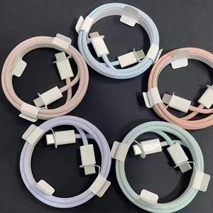 Cable de cargador blanco trenzado de nailon <span class=keywords><strong>USB</strong></span> <span class=keywords><strong>C</strong></span> a <span class=keywords><strong>USB</strong></span> <span class=keywords><strong>C</strong></span> Tipo <span class=keywords><strong>C</strong></span> Cable de carga para iPhone 16 15 Pro Samsung Galaxy - Product Image 5