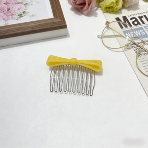 Peineta Redonda de Acetato de Colores Estilo Coreano para Mujer, Tiaras Dulces y Lindas, Peineta Nupcial Elegante, Accesorios para el Cabello - Product Image 6