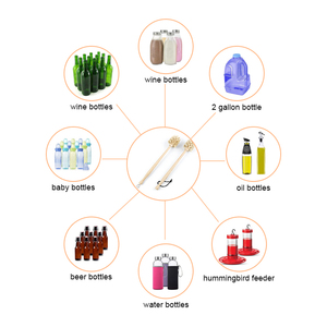 All-Natural Bamboo <strong>Bottle</strong> <strong>Brush</strong> - Long <strong>Brush</strong> and Bristles for Cleaning Kitchen Items, Vases, Pitchers, Mugs - Durable Wooden Ha - Product Image 5