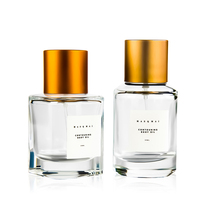 Parfum de luxe décantation 30ml testeur de voyage rechargeable atomiseur de parfum mini flacon en verre bouteille avec pulvérisateur rouge/doré
