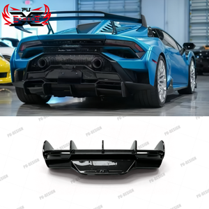 Diffuseur de pare-chocs arrière en fibre de carbone sèche de style V pour l'extérieur de la voiture, compatible avec Lamborghini Huracan <span class=keywords><strong>STO</strong></span> - Product Image 1