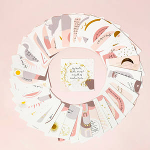 Cartes <span class=keywords><strong>d</strong></span>'affirmation de pleine conscience imprimées sur papier offset personnalisé |   Cartes de pratique quotidienne sur l'amour-propre et la pensée positive, boîte porte-cartes - Product Image 1