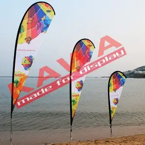 Cuchillo de plumas en forma de lágrima personalizado para playa, con estampado de doble cara, con Base cuadrada