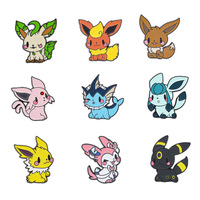 Lencana Logam Anime Jepang Pokemon Kartun Lucu, Bros Aksesori Pin Alloy Keluarga Pocket Monster Eevee