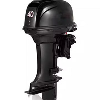 Motor Tempel 40hp Laris Manis, Poros Pendek, Remote, 2 Tak, Bensin, 40 hp, Mesin Tiller untuk Perahu Karet Pancing