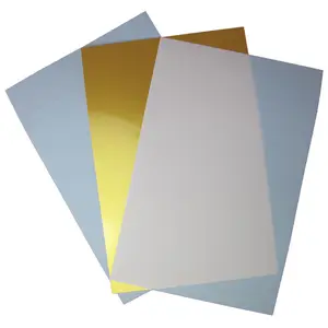 Производство A4, струйная печать, 0,76 мм, 0,96 мм, пластиковые ПВХ, белые, серебряные, золотые ID ламинирующие карты