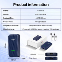 OEM ODM Carlinkit Adaptador inalámbrico Carplay Mini Conexión rápida Carplay inalámbrico Android Auto Carplay Dongle para el juego del coche
