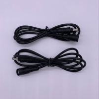 1m schwarze Verriegelung Gleichstrom buchse 5,5x2,1mm Buchse zu Stecker Kabel 20AWG PVC-Jacke