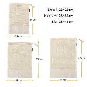 Nouvelle mode Logo personnalisé coton organisateur de courses réutilisable pliable maille sac à linge fermeture à glissière PP matériel sac fourre-tout - Product Image 6
