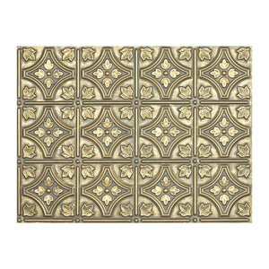 Plaques de plafond carrées en PVC imperméables de style Art déco, panneaux muraux décoratifs en relief, PLB10, or antique - Product Image 3