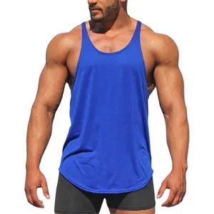 Custom Logo Print Mens Tank Top Sports Sleeveless Travel Vest Gym Solid Men's T-shirts