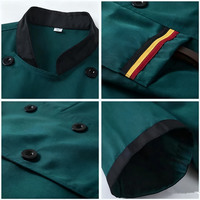 Uniforme de chef à manches courtes, veste de cuisine pour hôtel et restaurant, unisexe, en polyester, confortable, vêtements de chef pour étudiants