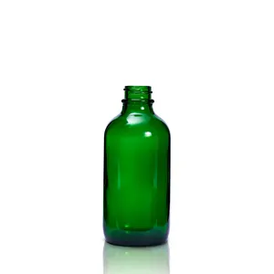 Advantrio Packaging 4oz Green Boston Round Glass Bottles