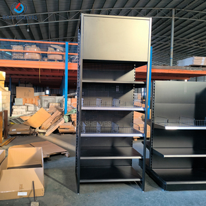 Wall Mounted <strong>Metal</strong> <strong>Pegboard</strong> Shelves Slatwall Display Shelf Supermarket Display Shelves - Product Image 1