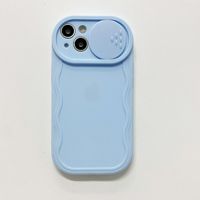 Pour iPhone 7 8 Plus à 16 pro max couleur unie vague push fenêtre simple TPU téléphone mobile étui de protection