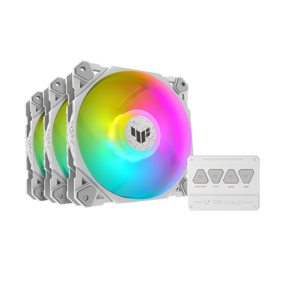 Как US TUF GAMING WHITE HEROIC LIGHT TF120 вентилятор шасси 3 шт. ARGB вентилятор с контроллером световых эффектов TUF GAMING TF120 ARGB 3 в 1
