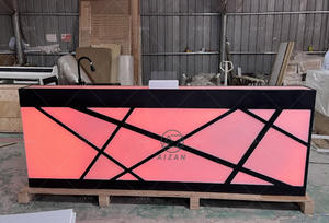 Meubles de bar de haute qualité, comptoir de bar contemporain avec éclairage LED pour discothèque, pub, restaurant, salon d'aéroport - Product Image 5