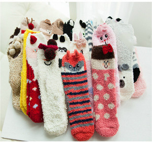 <strong>Cute</strong> Animal Design Deer Christmas <strong>Socks</strong> Women 3D <strong>Fluffy</strong> Coral Velvet Thick Warm Winter <strong>Socks</strong> With Box - Product Image 6