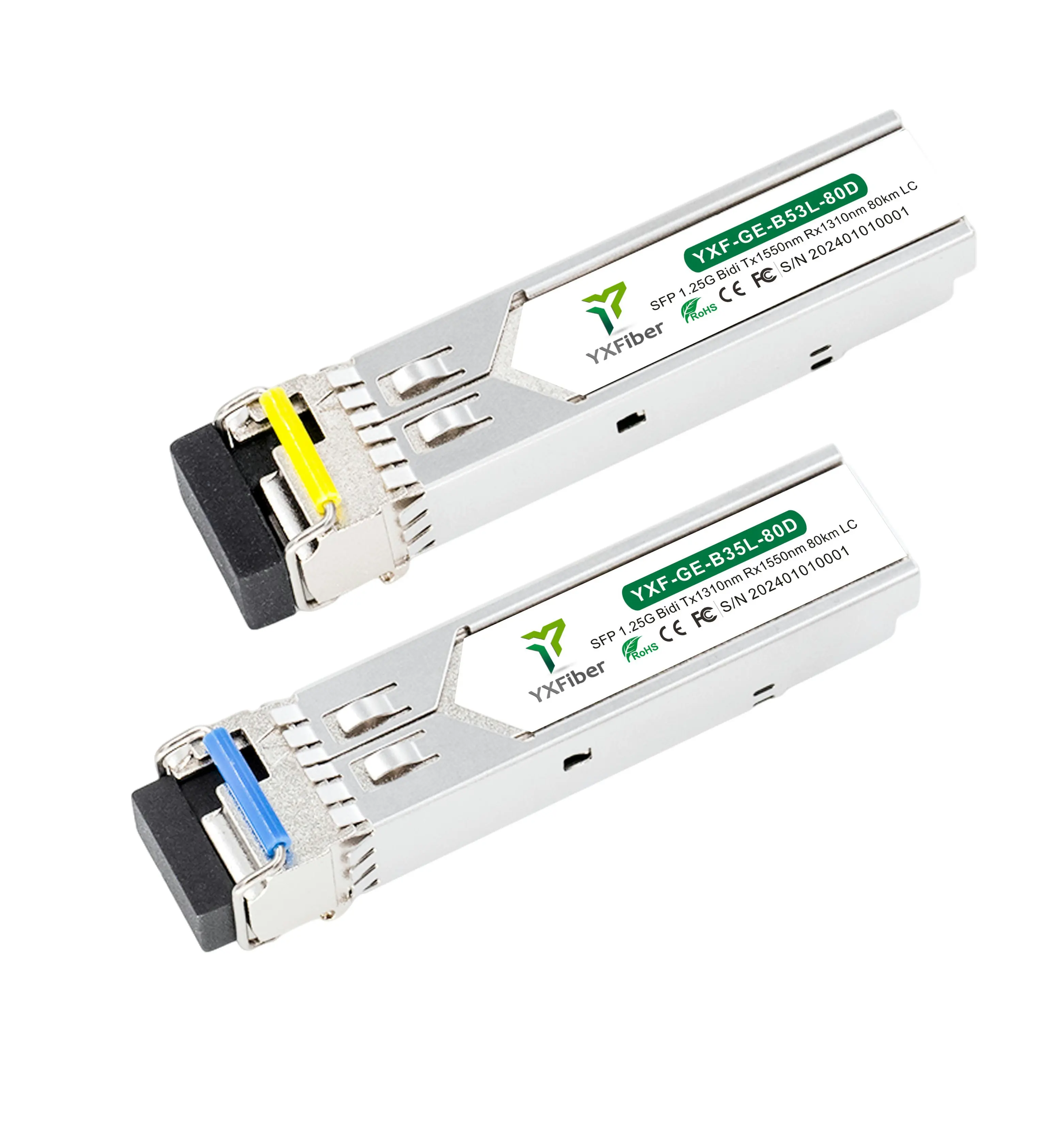 Kompatibel MOXA SFP-1G10ALC-T SFP 1.25G BIDI 80km 1310nm/1550nm SM Simplex LC optik gbic Transceiver