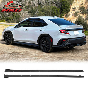 Convient pour Subaru WRX 5ème génération VB 2022-2026, jupes latérales style STI, non peintes, noires - Product Image 1