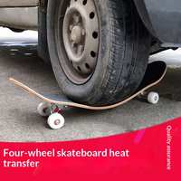 Planche à roulettes professionnelle de 31 pouces en bois d'érable à quatre roues, avec deck concave double-coup de pied en alliage d'aluminium, pour enfants et adultes
