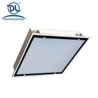 Plafonnier LED encastré rectangulaire étanche IP65 40W 1195x295 pour hôtel, supermarché, bureau