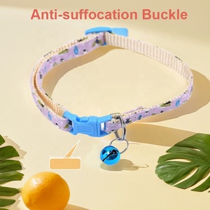 <span class=keywords><strong>Collar</strong></span> de campana para gatos, conjunto de cuello con hebilla de seguridad para cabeza de gato con estampado de dibujos animados bonitos para perros - Product Image 5