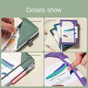 Agenda A5, carnet de notes, journal secret, objectif hebdomadaire, habit, SC, couverture rigide, reliure en cuir, reliure cousue, spirale, format A3, pour usage scolaire - Product Image 4