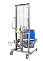 Manipulateur de fûts en acier inoxydable DA40S conforme aux normes GMP avec inclinaison hydraulique manuelle et conception anticorrosion