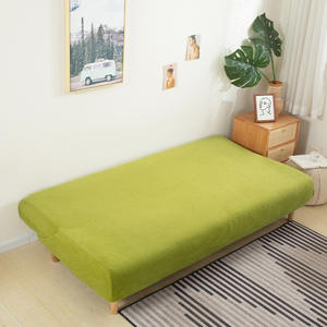 Copridivano in Pile Polare Senza <span class=keywords><strong>Braccioli</strong></span>, Tinta Unita, Elasticizzato, per Divano Letto Pieghevole, Decorazione Casa - Product Image 2
