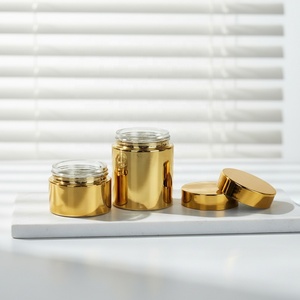 Pot en verre transparent de luxe en promotion avec couvercles en aluminium doré pour crème corporelle et crème visage cosmétique 10ml 15ml 20ml - Product Image 5