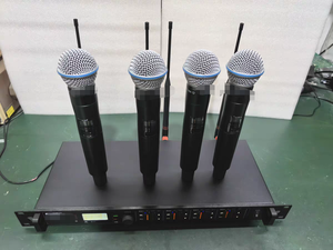 <span class=keywords><strong>Micrófono</strong></span> <span class=keywords><strong>Inalámbrico</strong></span> UHF Profesional ULXD4Q de 4 Canales con BETA58A SM 58 Ksm8/9, <span class=keywords><strong>Micrófono</strong></span> de Mano y de Solapa para Iglesia - Product Image 6