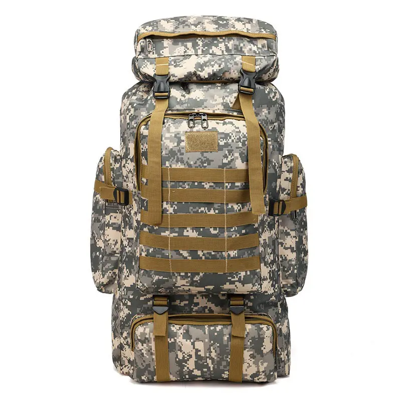 Custom Outdoor Sport Waterproof Hiking Survival Bag Black Camouflage Hunting Tactical Backpack