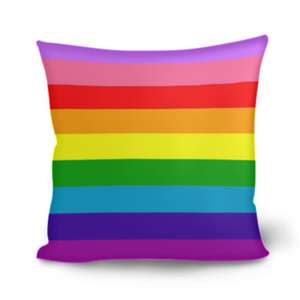 Progresso di alta qualità in poliestere/lino/cotone materiale LGBT arcobaleno Gay Pride bandiera federa - Product Image 4