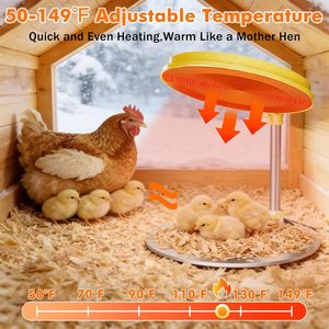Calentador LED para Cría de Aves, 45W, Pantalla Digital, Temperatura Ajustable, Placa Calefactora para Pollitos, Dispositivo para Sistema de Cría de Aves de Corral - Product Image 2