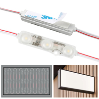 Module LED SMD2835 1W, taille 6618, 12V, 3 LED, couleur rouge, angle de vision de 160°