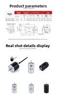 Faradyi N15,001 Motor DC Mikro Brushless untuk Mainan Elektrik, Alat Getar, Perangkat Kecantikan, Pemangkas Alis, Sikat Gigi Elektrik DC 36V