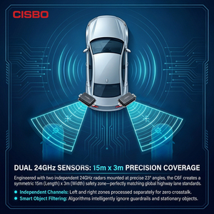 Sistema de Asistencia de Cambio de Carril con Sensor de Punto Ciego Universal Original de Fábrica de 15 m, Radar de Microondas de 24 GHz, Sistema LCA/BSD/<span class=keywords><strong>BSM</strong></span>/BSA - Product Image 3