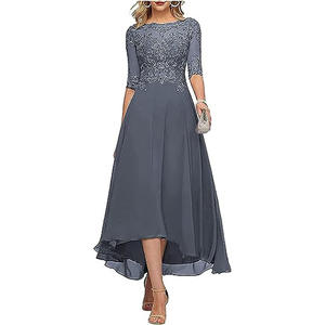 S00209L New Elegant Mid-Sleeve Chiffon Spitze Abend Prom Multi-Color Plus Size boden langen Rock Abendkleid - Product Image 6