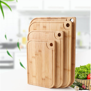 Ensemble de planches à découper en bambou rectangulaires multifonctions pour la cuisine - Product Image 2