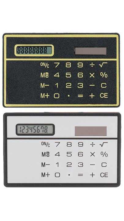 Credit Card Pocket Calculator Solar Powered