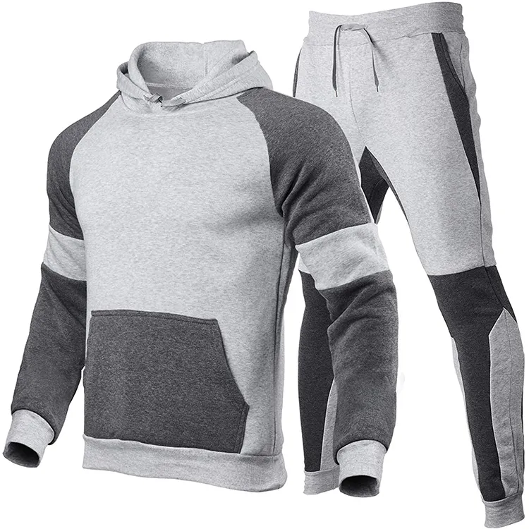 Großhandel Herren Farbe Matching Casual Sportswear Hoodie Jogging Jogging hose Anzug