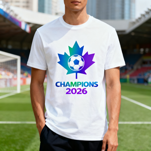 Camiseta 100% Algodón del <span class=keywords><strong>Campeonato</strong></span> <span class=keywords><strong>Mundial</strong></span> de Fútbol 2026, con Logotipo de Marca Personalizado, Regalo Conmemorativo para Fanáticos del Fútbol, Venta al Por Mayor - Product Image 3