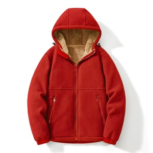 Abrigo de invierno para hombre, forro polar con calefacción, chaqueta informal con cremallera y soporte, Chaqueta de <span class=keywords><strong>punto</strong></span> con capucha gruesa y cálida de talla grande, chaqueta Lisa OEM - Product Image 3