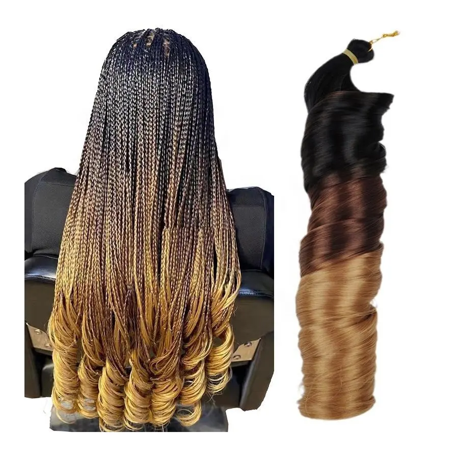 Capelli in fibra sintetica Premium capelli sciolti per il corpo onda Pony stile Crochet treccia capelli sintetici extension arricciatura francese