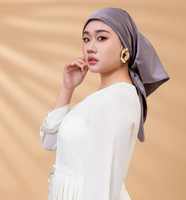 Hijab instantané en satin de soie de qualité supérieure, foulard carré, mouchoir, blanc Koweït, Jilbab confortable pour usage quotidien, vente en gros personnalisée