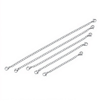 Accessoires de bijouterie Double fermoir mousqueton avec chaîne de queue Chaînes d'extension de bijouterie de bricolage pour la fabrication de bijoux