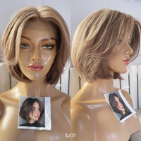 Perruques en cheveux humains SHY Medical, entièrement nouées à la main, nœuds fins, ligne de cheveux naturelle, remplacement capillaire pour femmes, vente en gros